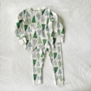 Carter’s Just One You Christmas Tree Holiday Pajama Set - Waffle Knit - Size 2T